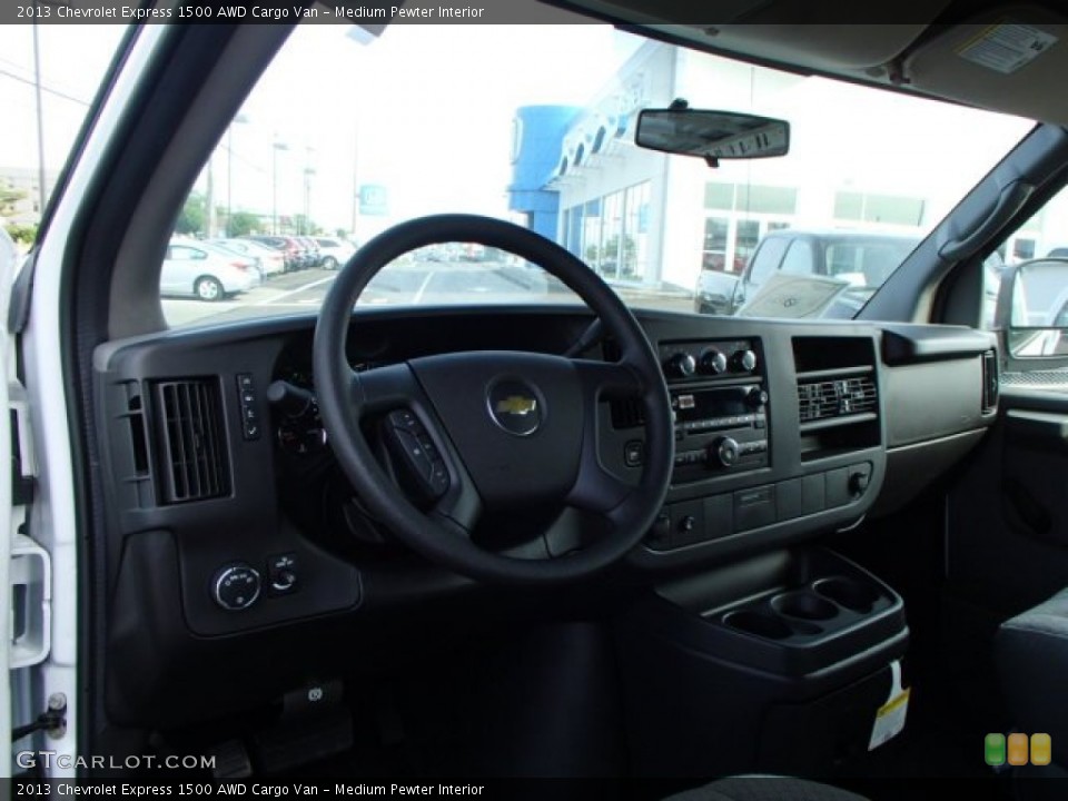 Medium Pewter Interior Dashboard for the 2013 Chevrolet Express 1500 AWD Cargo Van #81384544
