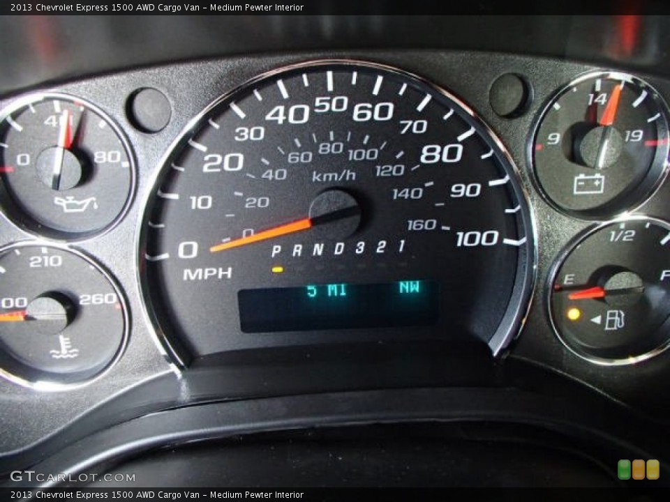 Medium Pewter Interior Gauges for the 2013 Chevrolet Express 1500 AWD Cargo Van #81384717