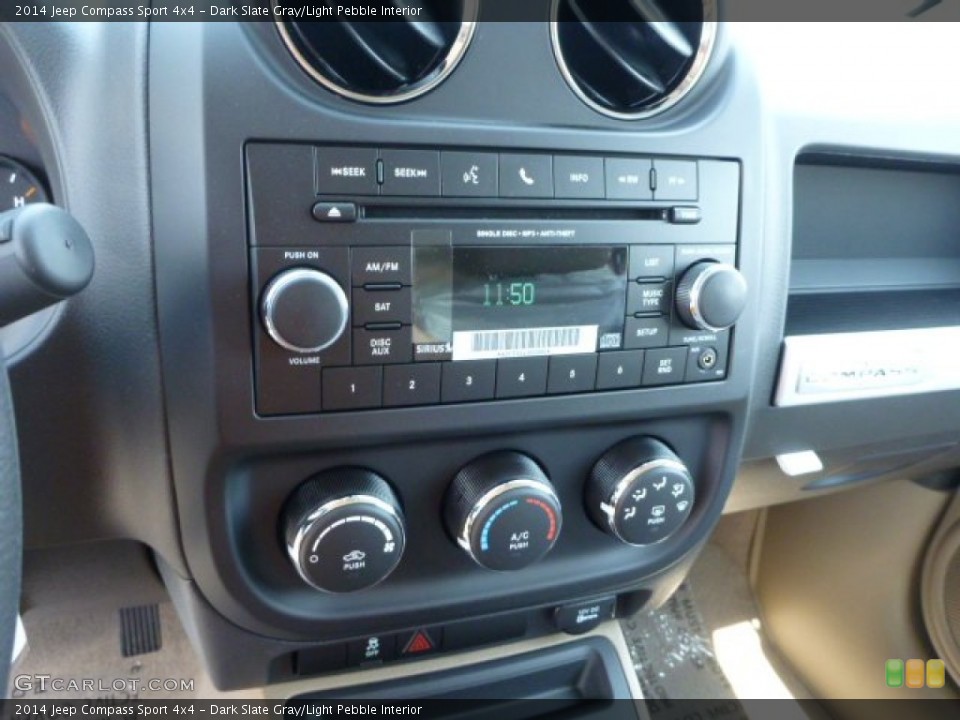 Dark Slate Gray/Light Pebble Interior Controls for the 2014 Jeep Compass Sport 4x4 #81384729