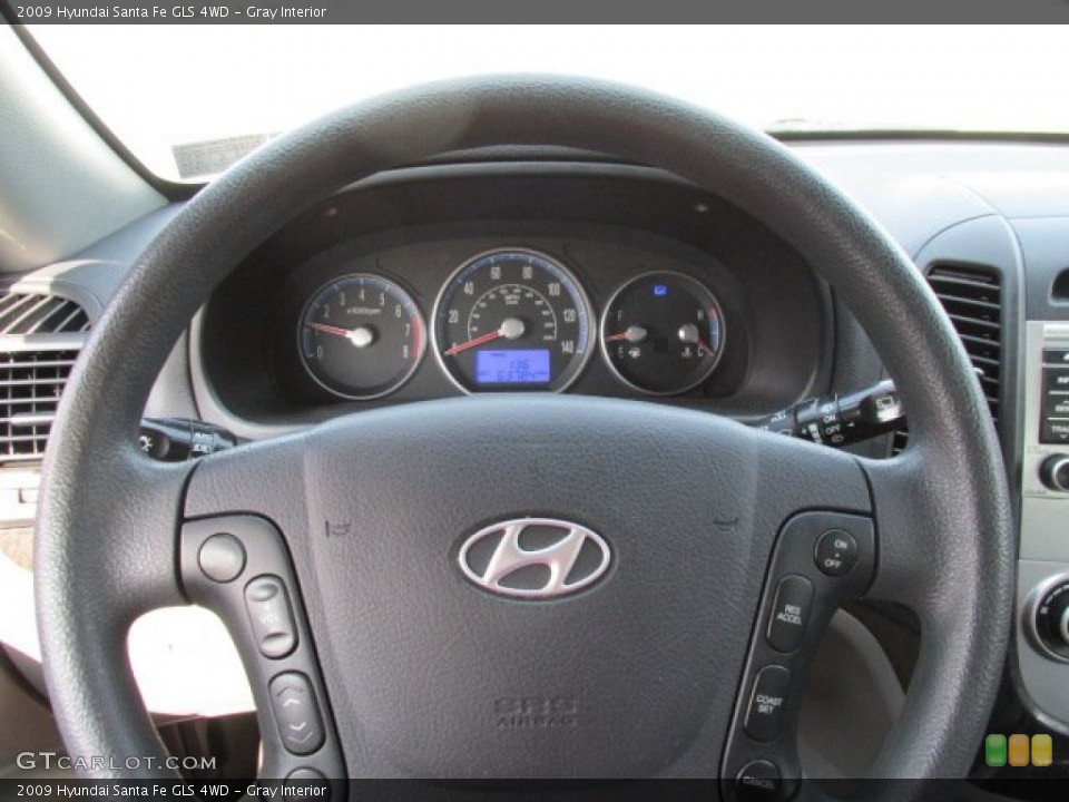 Gray Interior Steering Wheel for the 2009 Hyundai Santa Fe GLS 4WD #81385551