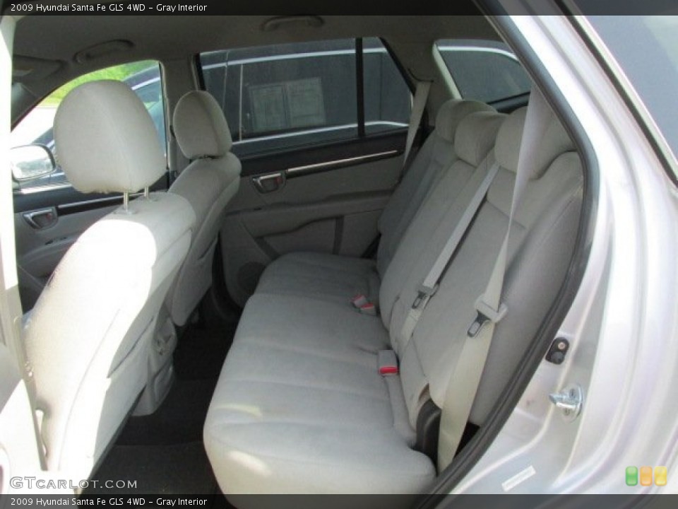 Gray Interior Rear Seat for the 2009 Hyundai Santa Fe GLS 4WD #81385563