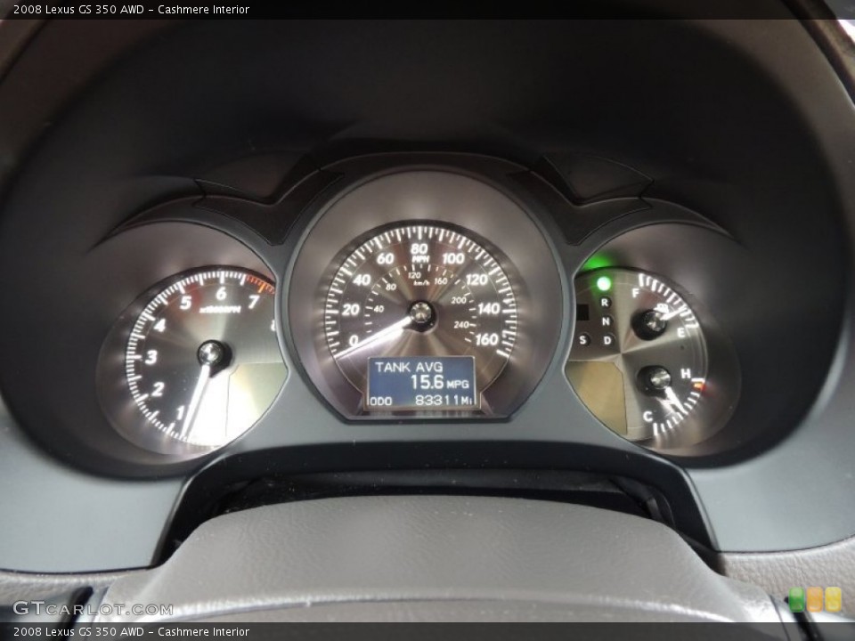 Cashmere Interior Gauges for the 2008 Lexus GS 350 AWD #81385587