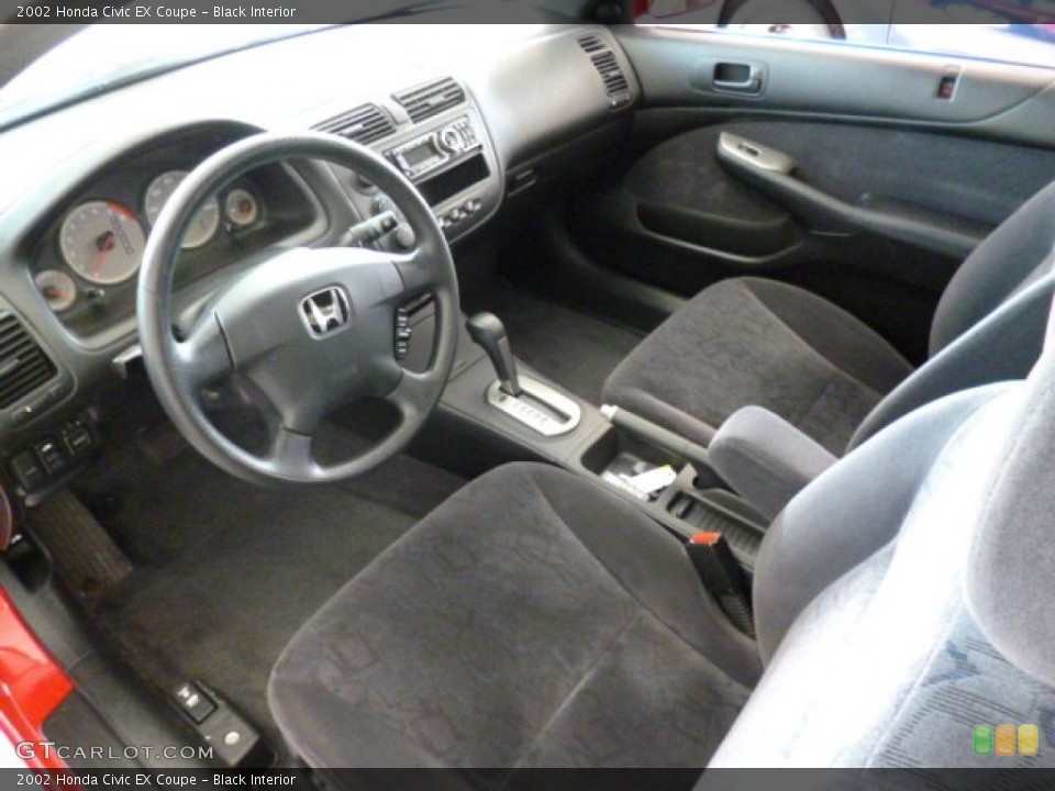 Black Interior Prime Interior for the 2002 Honda Civic EX Coupe #81385935