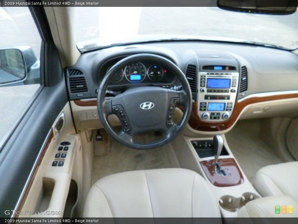 Beige Interior Dashboard for the 2009 Hyundai Santa Fe Limited 4WD #81386357