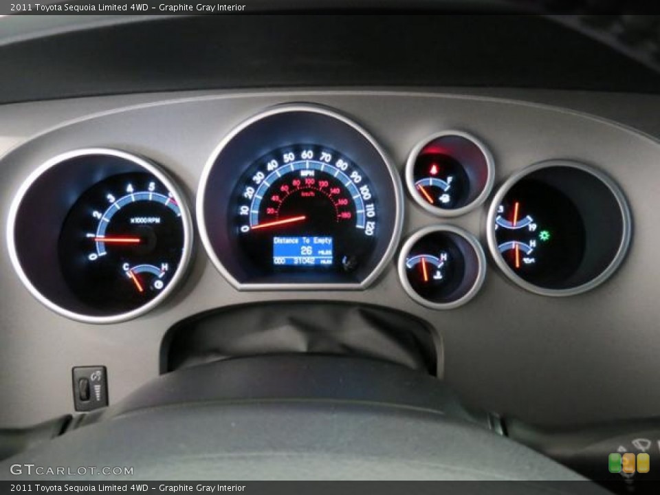 Graphite Gray Interior Gauges for the 2011 Toyota Sequoia Limited 4WD #81386849