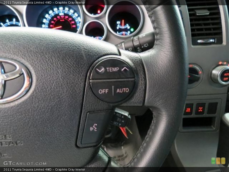 Graphite Gray Interior Controls for the 2011 Toyota Sequoia Limited 4WD #81386957