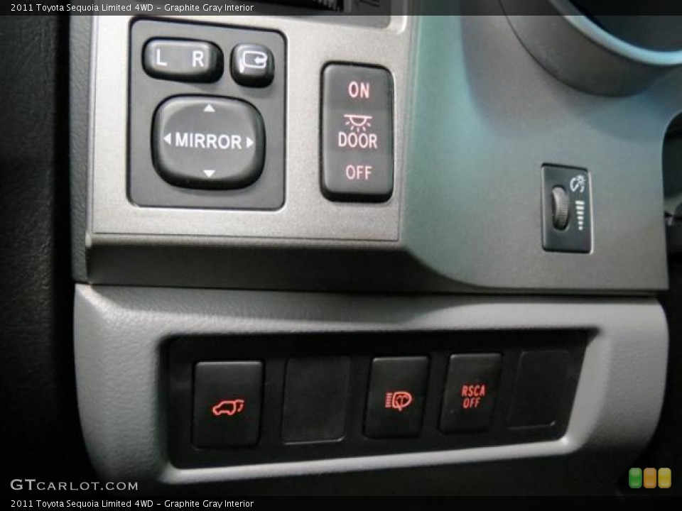 Graphite Gray Interior Controls for the 2011 Toyota Sequoia Limited 4WD #81387019