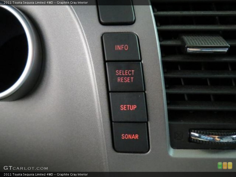 Graphite Gray Interior Controls for the 2011 Toyota Sequoia Limited 4WD #81387060