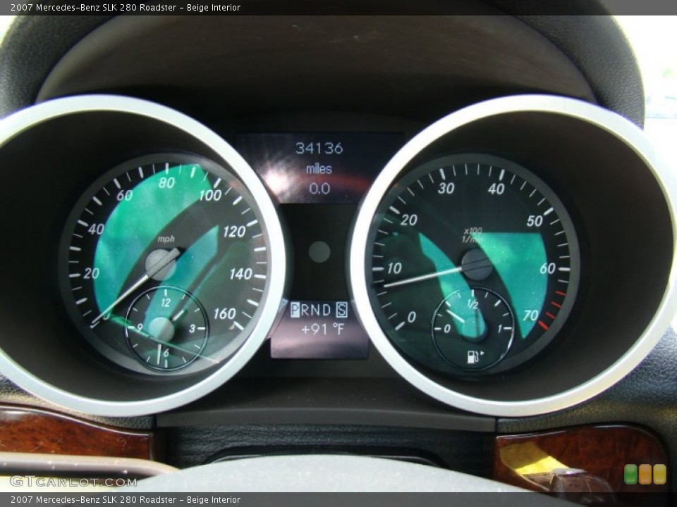 Beige Interior Gauges for the 2007 Mercedes-Benz SLK 280 Roadster #81387481