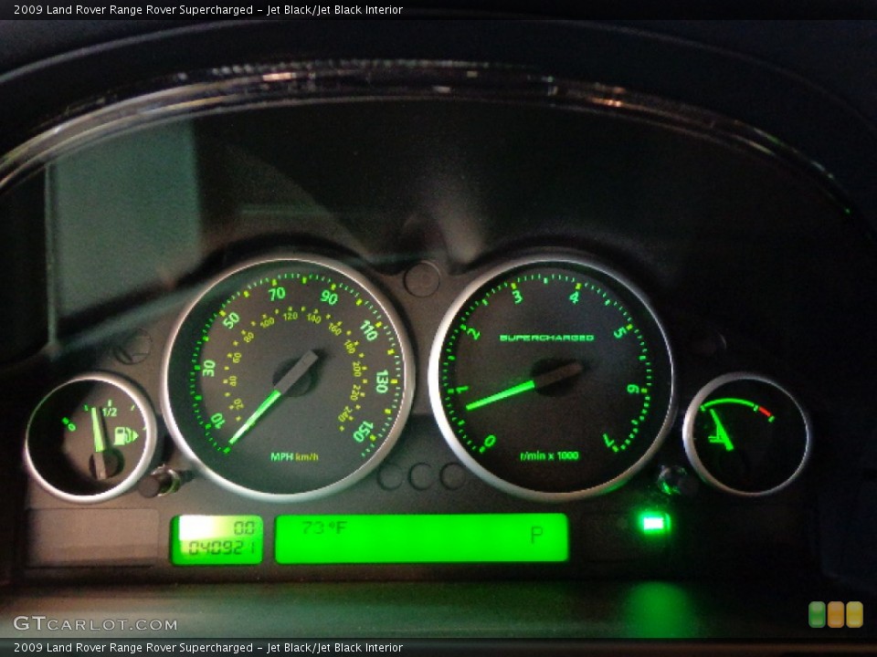 Jet Black/Jet Black Interior Gauges for the 2009 Land Rover Range Rover Supercharged #81388416