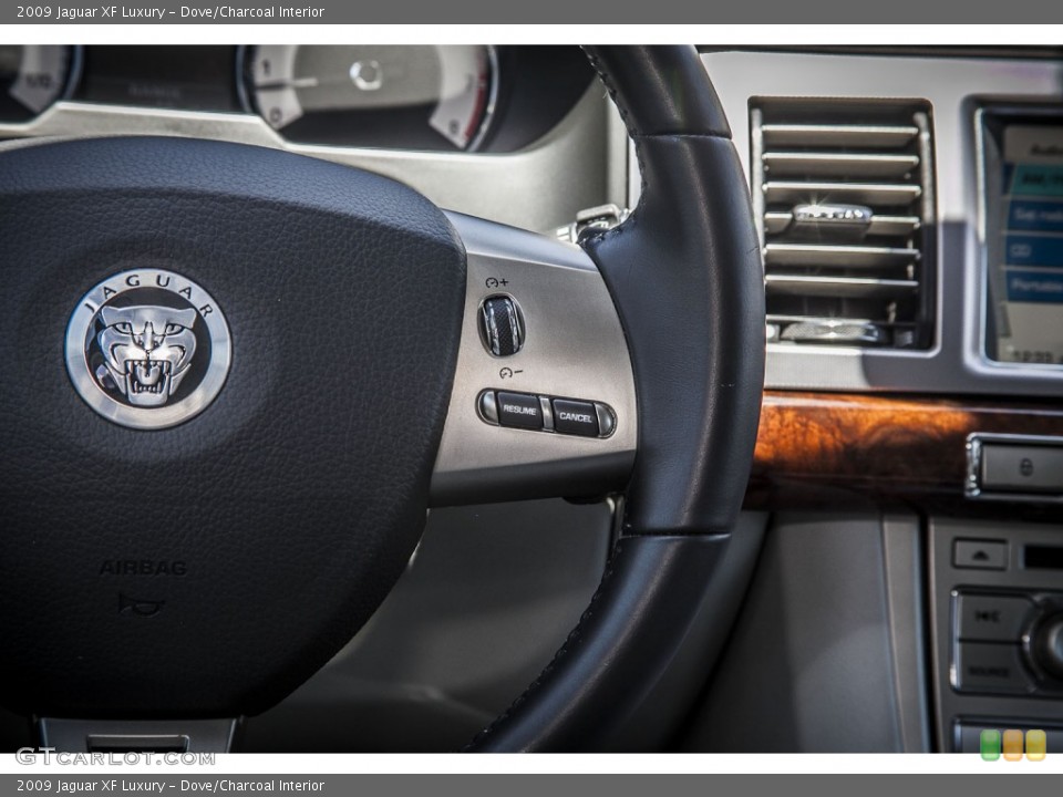 Dove/Charcoal Interior Controls for the 2009 Jaguar XF Luxury #81388614