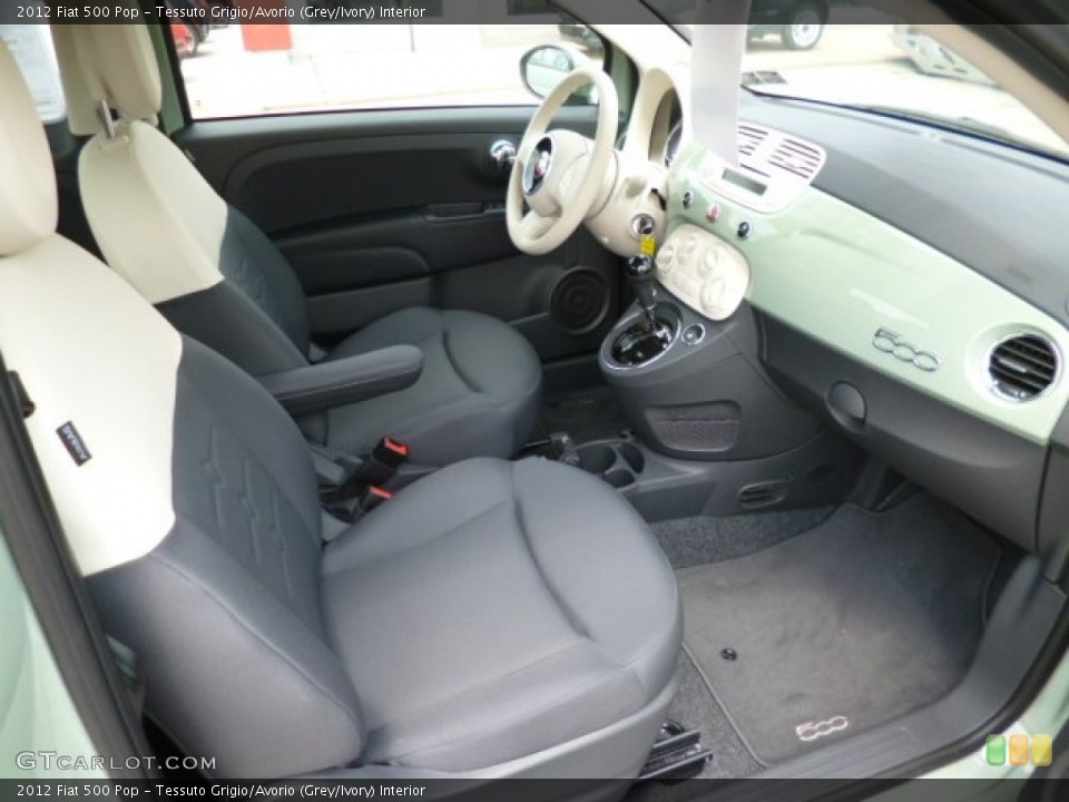 Tessuto Grigio/Avorio (Grey/Ivory) Interior Photo for the 2012 Fiat 500 Pop #81389176