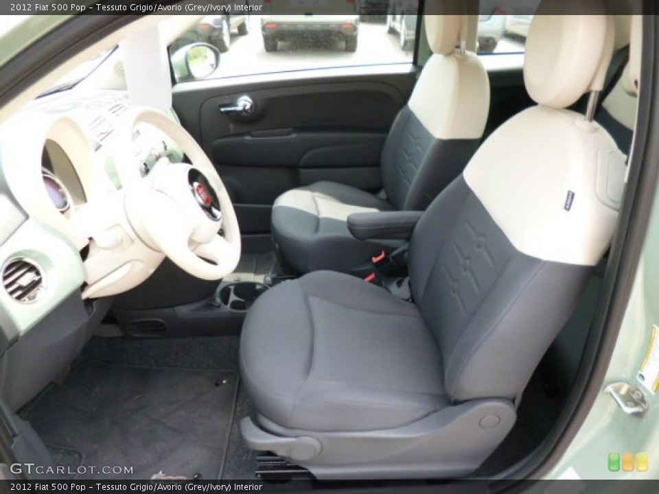 Tessuto Grigio/Avorio (Grey/Ivory) Interior Photo for the 2012 Fiat 500 Pop #81389290