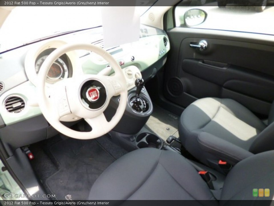 Tessuto Grigio/Avorio (Grey/Ivory) Interior Prime Interior for the 2012 Fiat 500 Pop #81389313