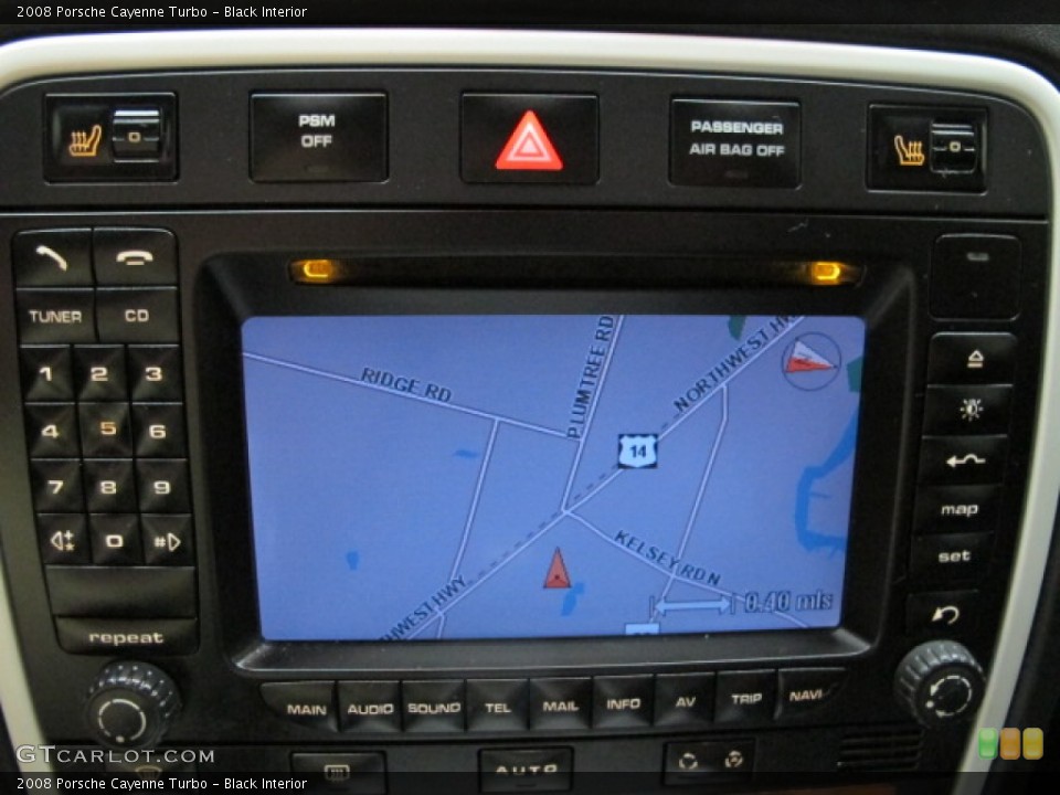 Black Interior Navigation for the 2008 Porsche Cayenne Turbo #81389328