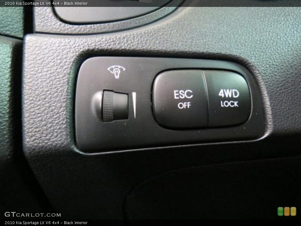Black Interior Controls for the 2010 Kia Sportage LX V6 4x4 #81390036