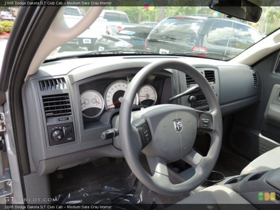 Medium Slate Gray Interior Steering Wheel for the 2006 Dodge Dakota SLT Club Cab #81391998