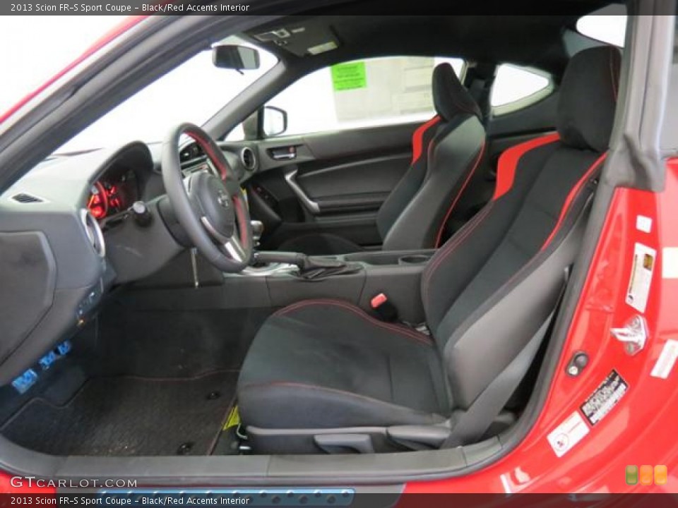 Black/Red Accents Interior Front Seat for the 2013 Scion FR-S Sport Coupe #81392610