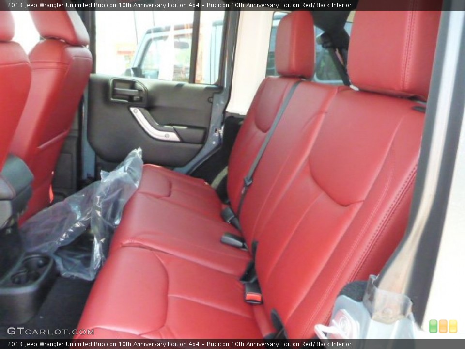 Rubicon 10th Anniversary Edition Red/Black Interior Rear Seat for the 2013 Jeep Wrangler Unlimited Rubicon 10th Anniversary Edition 4x4 #81392874