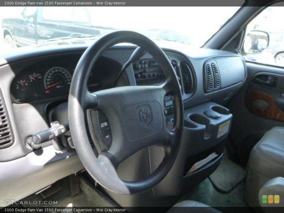 Mist Gray Interior Steering Wheel for the 2000 Dodge Ram Van 1500 Passenger Conversion #81395434