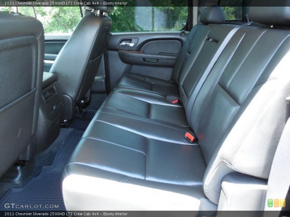 Ebony Interior Rear Seat for the 2011 Chevrolet Silverado 2500HD LTZ Crew Cab 4x4 #81396330