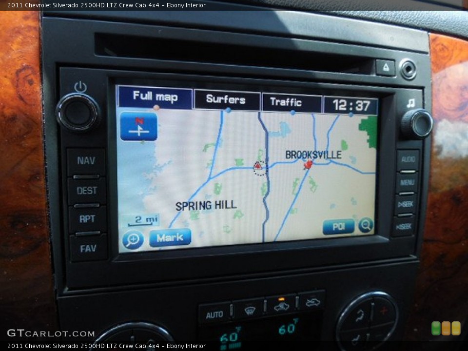 Ebony Interior Navigation for the 2011 Chevrolet Silverado 2500HD LTZ Crew Cab 4x4 #81396563