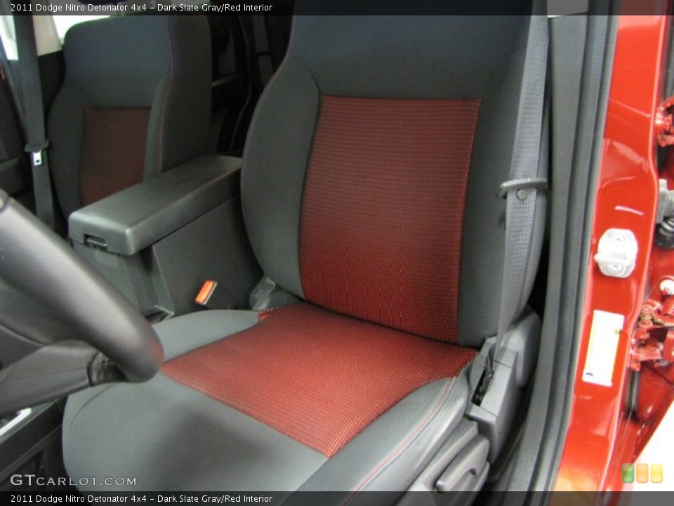 Dark Slate Gray/Red Interior Front Seat for the 2011 Dodge Nitro Detonator 4x4 #81397934