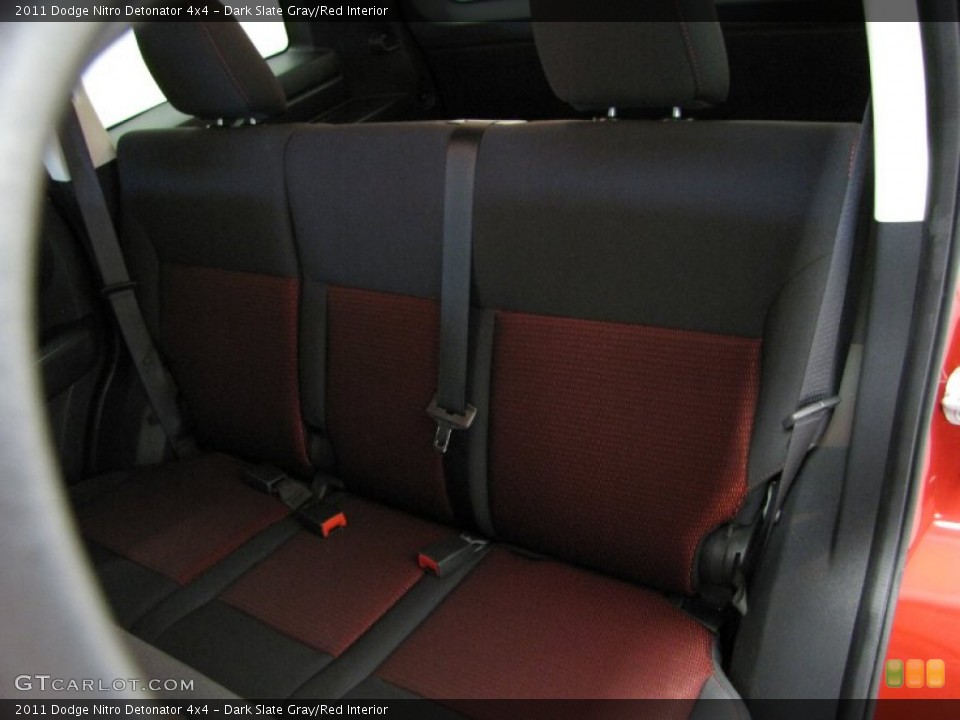 Dark Slate Gray/Red Interior Rear Seat for the 2011 Dodge Nitro Detonator 4x4 #81397949