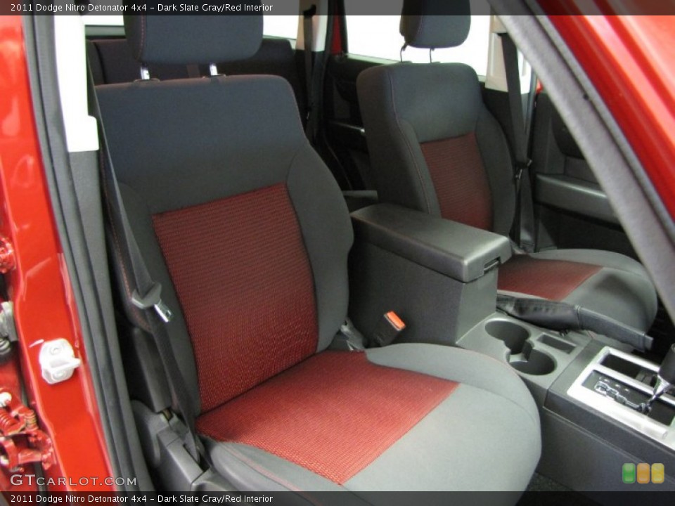 Dark Slate Gray/Red Interior Front Seat for the 2011 Dodge Nitro Detonator 4x4 #81397980