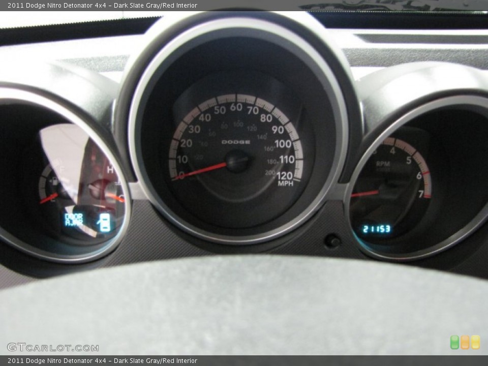 Dark Slate Gray/Red Interior Gauges for the 2011 Dodge Nitro Detonator 4x4 #81398129