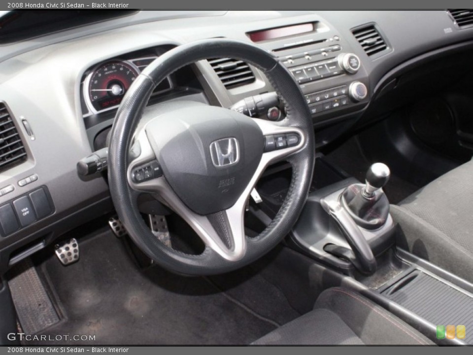 Black Interior Dashboard for the 2008 Honda Civic Si Sedan #81398495