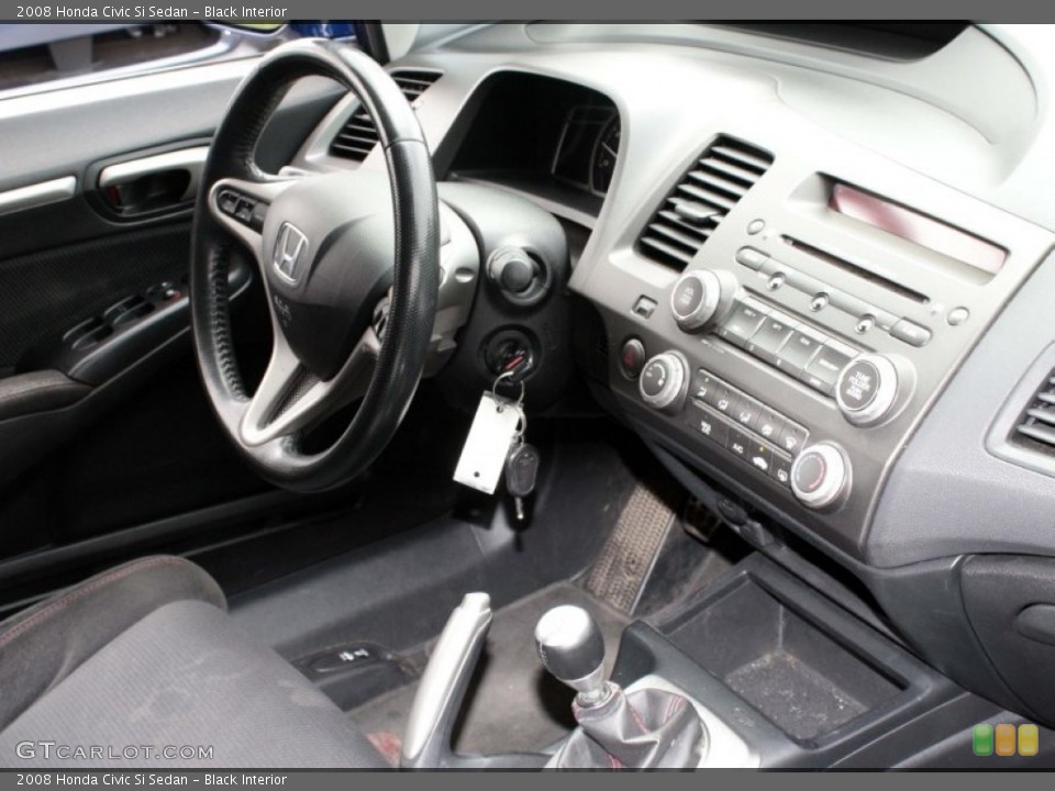 Black Interior Controls for the 2008 Honda Civic Si Sedan #81398553