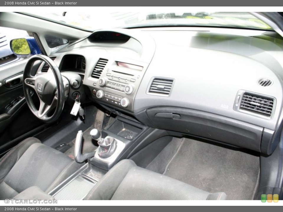 Black Interior Dashboard for the 2008 Honda Civic Si Sedan #81398607