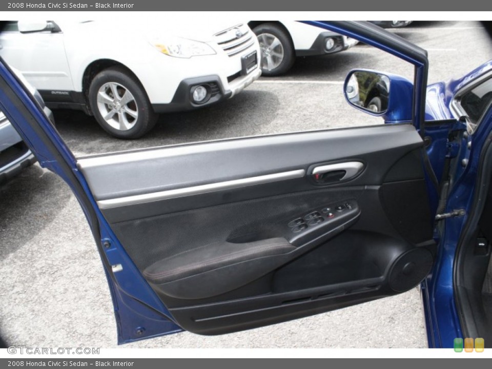 Black Interior Door Panel for the 2008 Honda Civic Si Sedan #81398694