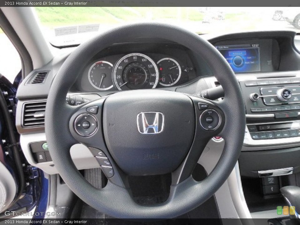 Gray Interior Steering Wheel for the 2013 Honda Accord EX Sedan #81400324