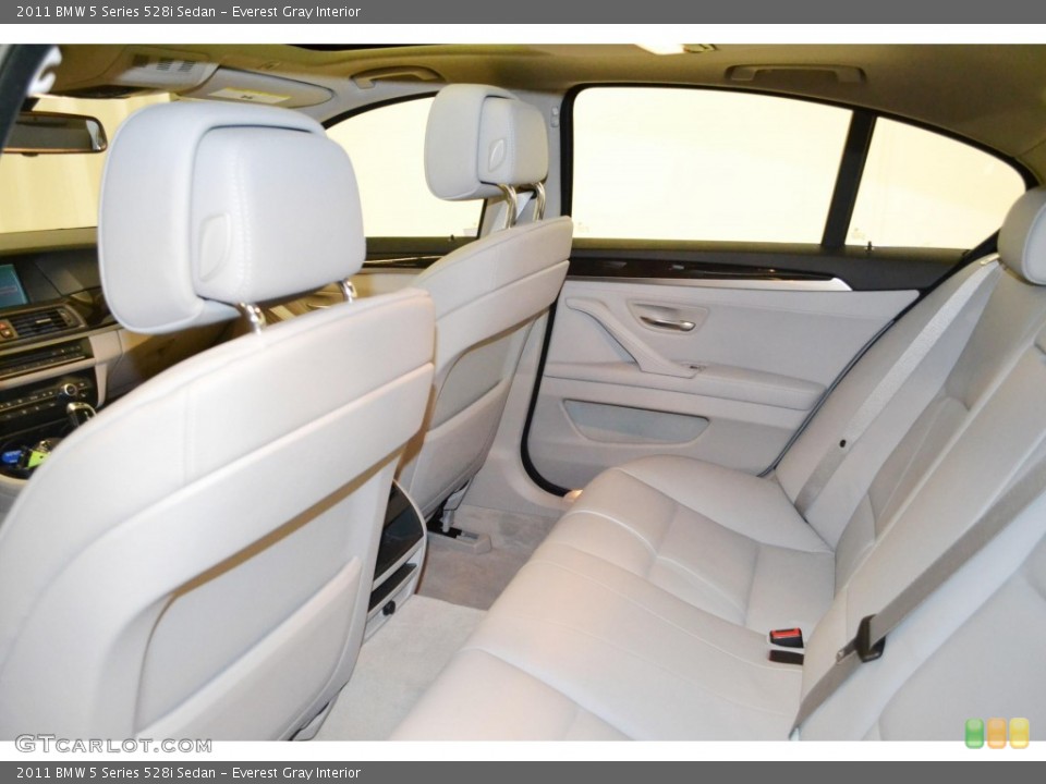 Everest Gray Interior Rear Seat for the 2011 BMW 5 Series 528i Sedan #81400506