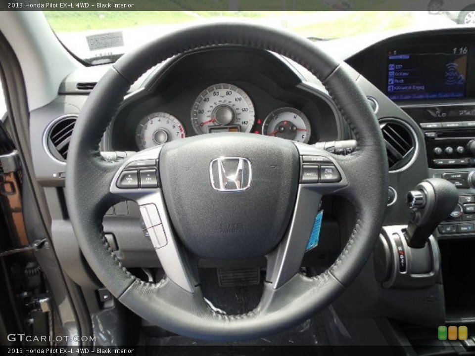 Black Interior Steering Wheel for the 2013 Honda Pilot EX-L 4WD #81400614