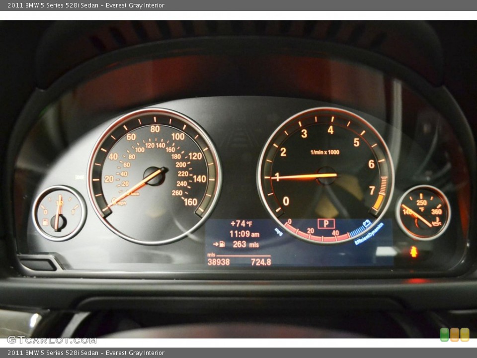 Everest Gray Interior Gauges for the 2011 BMW 5 Series 528i Sedan #81400650