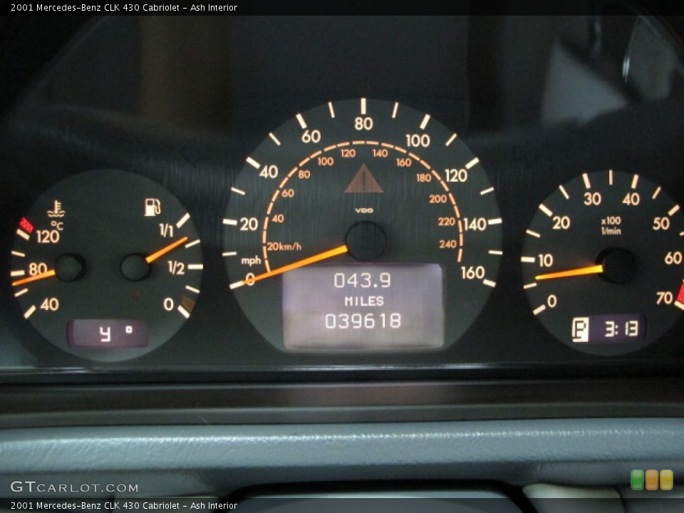 Ash Interior Gauges for the 2001 Mercedes-Benz CLK 430 Cabriolet #81410322