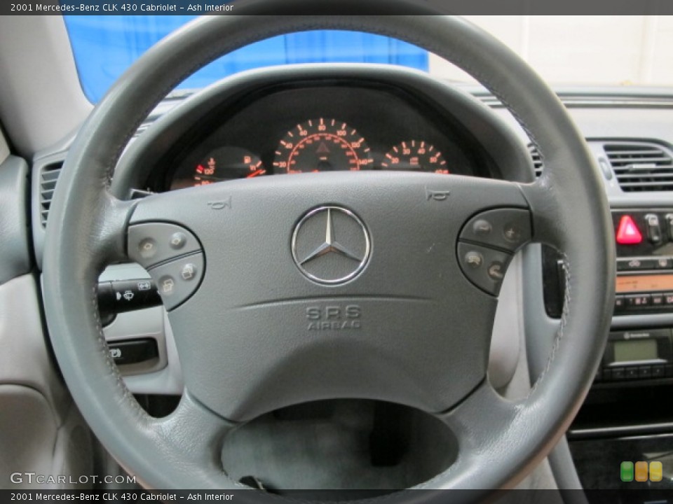 Ash Interior Steering Wheel for the 2001 Mercedes-Benz CLK 430 Cabriolet #81410415