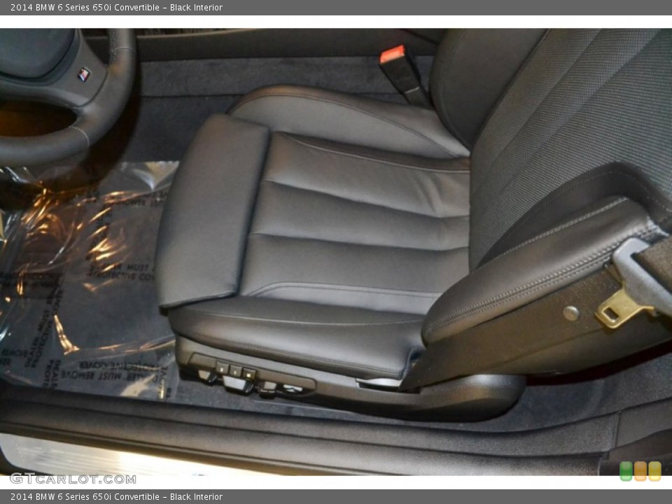Black Interior Front Seat for the 2014 BMW 6 Series 650i Convertible #81416320