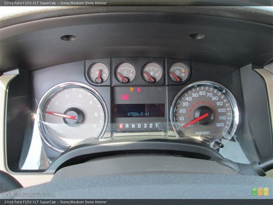 Stone/Medium Stone Interior Gauges for the 2009 Ford F150 XLT SuperCab #81419058