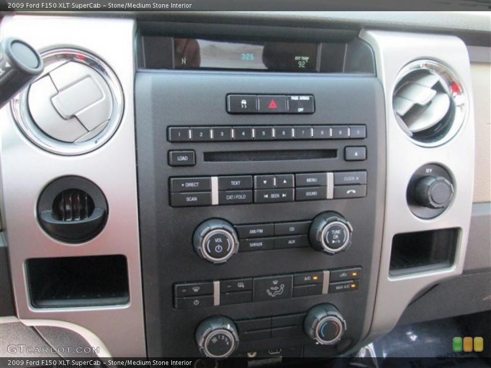 Stone/Medium Stone Interior Controls for the 2009 Ford F150 XLT SuperCab #81419075