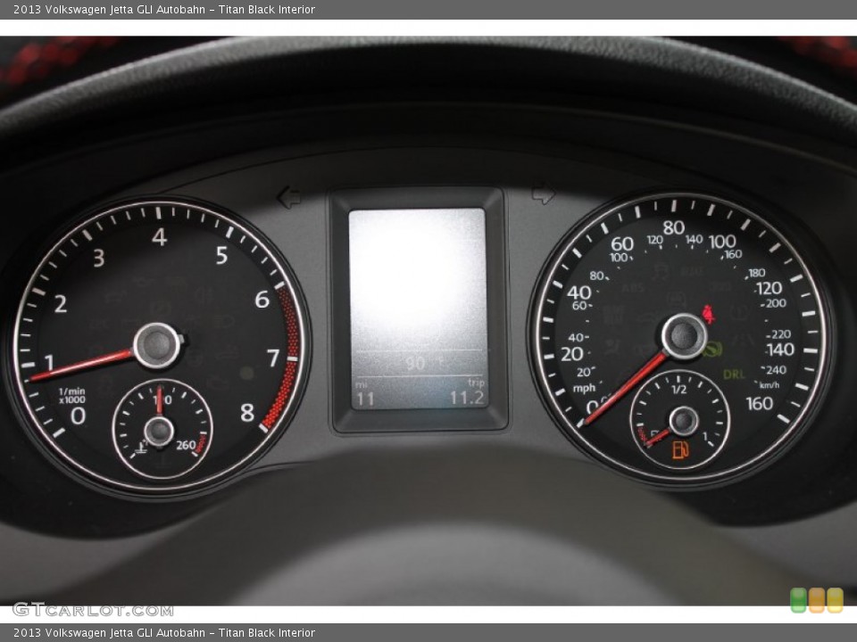 Titan Black Interior Gauges for the 2013 Volkswagen Jetta GLI Autobahn #81420487