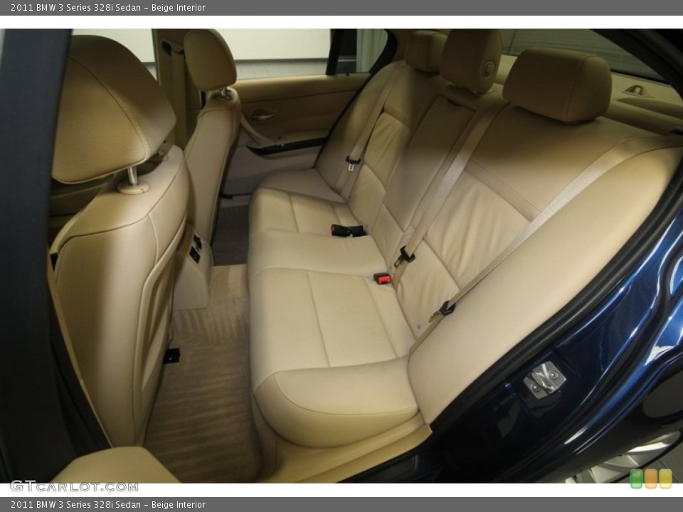 Beige Interior Rear Seat for the 2011 BMW 3 Series 328i Sedan #81424437