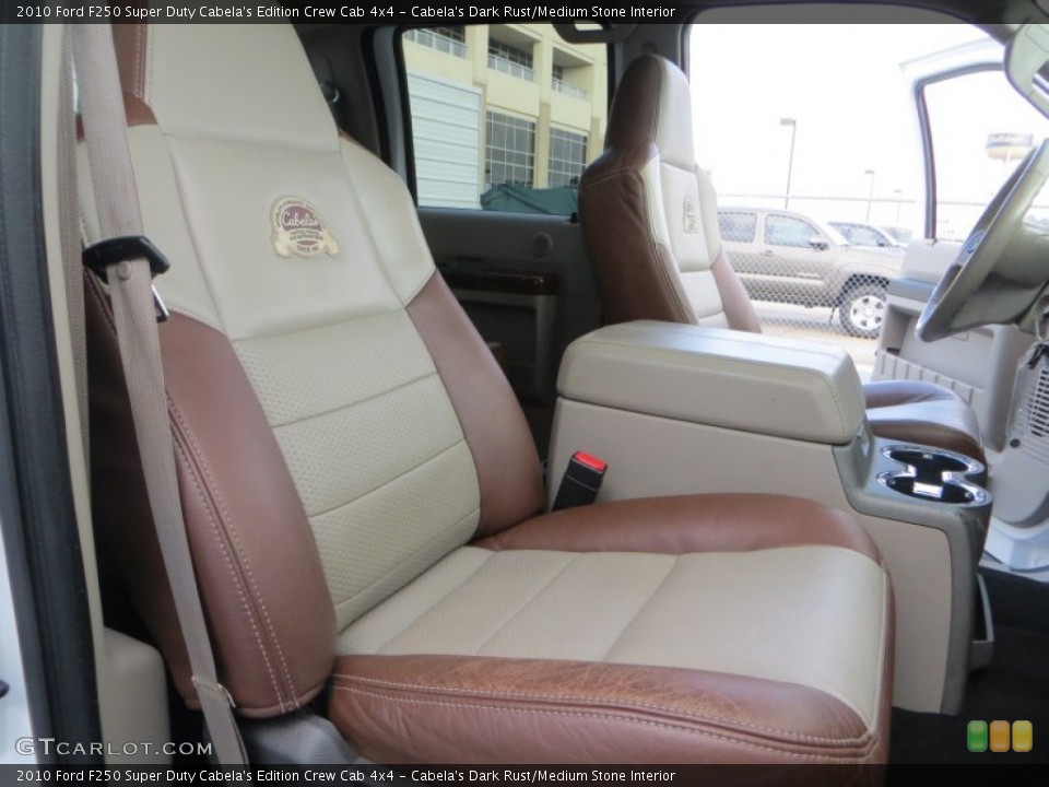 Cabela's Dark Rust/Medium Stone Interior Front Seat for the 2010 Ford F250 Super Duty Cabela's Edition Crew Cab 4x4 #81424449
