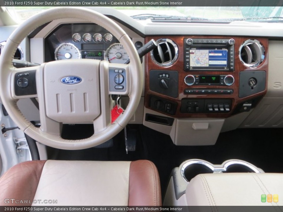 Cabela's Dark Rust/Medium Stone Interior Dashboard for the 2010 Ford F250 Super Duty Cabela's Edition Crew Cab 4x4 #81424748
