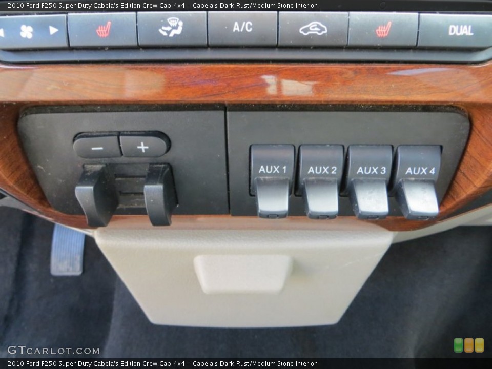 Cabela's Dark Rust/Medium Stone Interior Controls for the 2010 Ford F250 Super Duty Cabela's Edition Crew Cab 4x4 #81424849