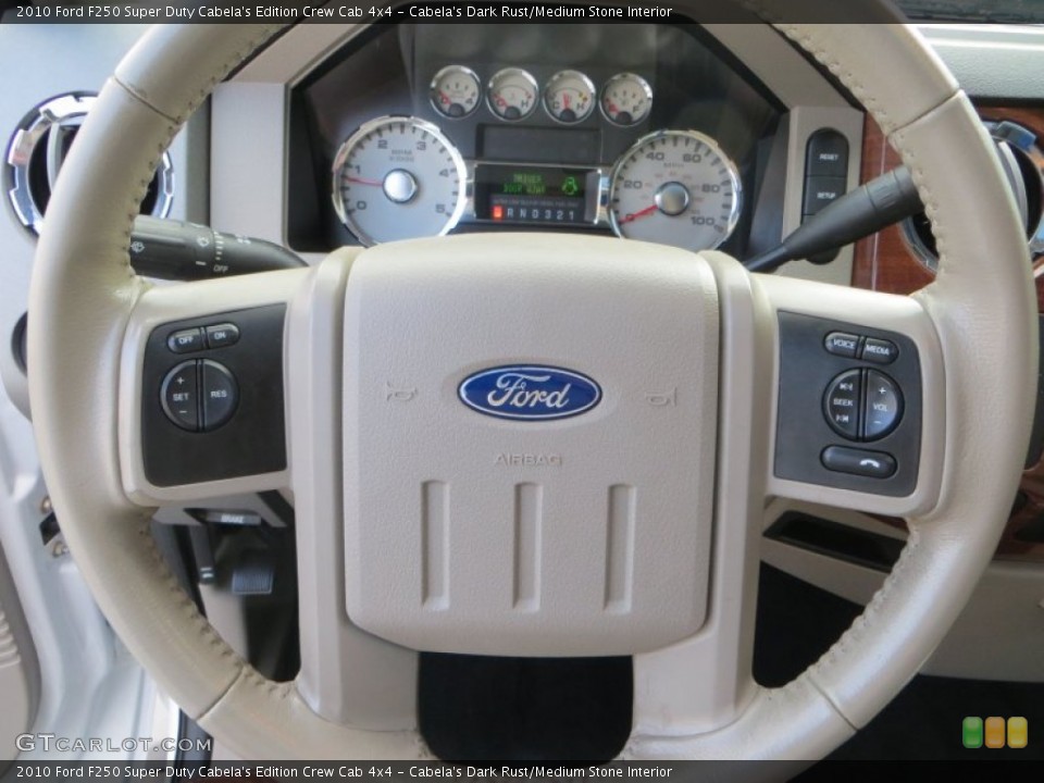 Cabela's Dark Rust/Medium Stone Interior Steering Wheel for the 2010 Ford F250 Super Duty Cabela's Edition Crew Cab 4x4 #81424934