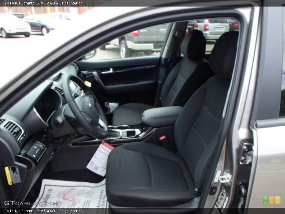 Beige Interior Front Seat for the 2014 Kia Sorento LX V6 AWD #81427527